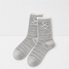 CouldNook Cozy Lace-Up Textured Crew Socks - Everyday Home Accent