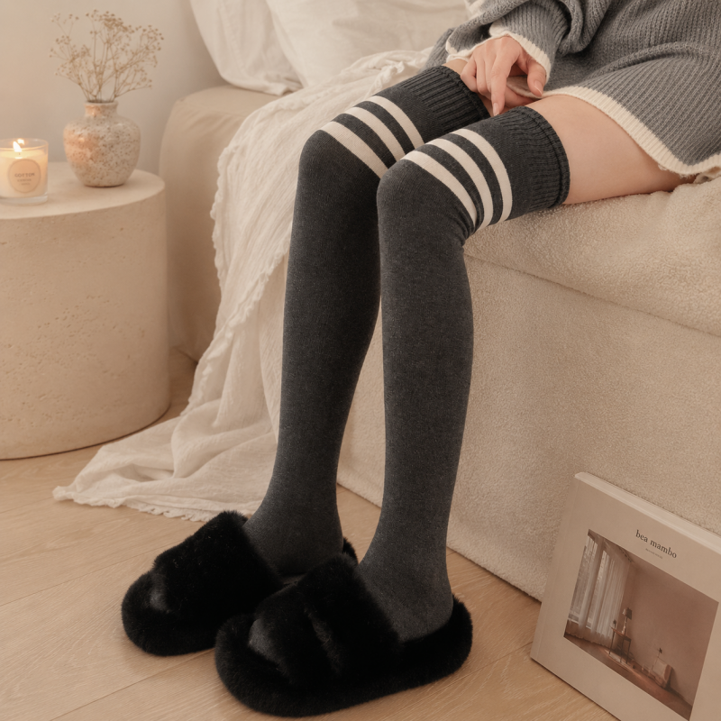 CouldNook Stripe Leg Warmers - Cozy Layering Pair