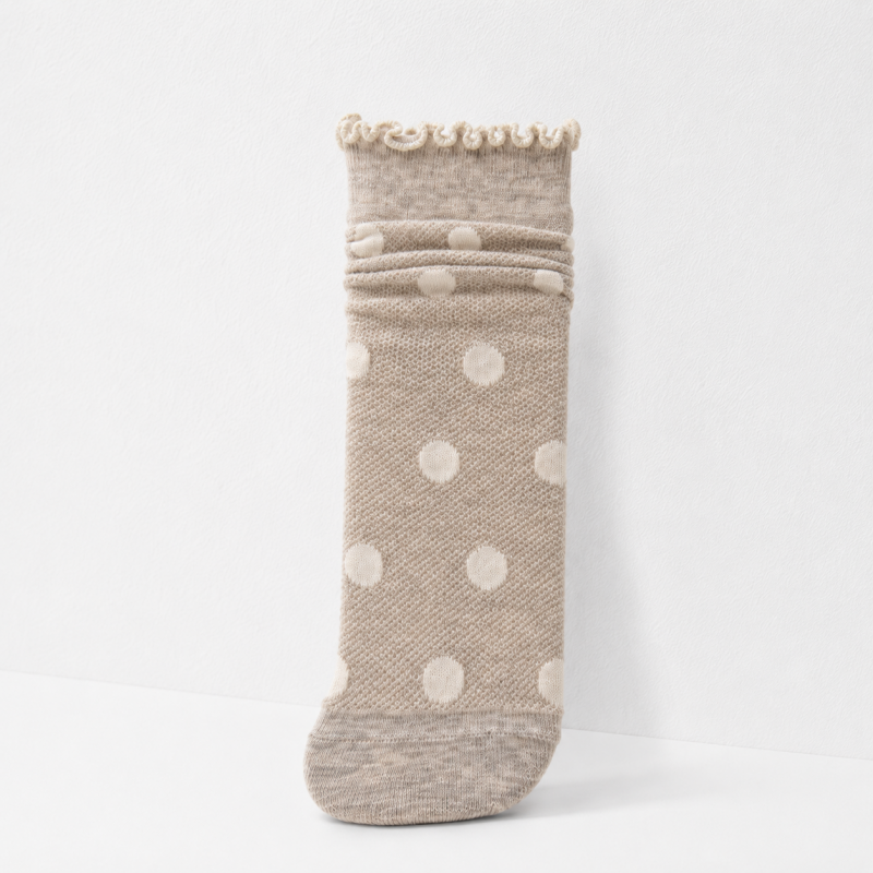 CouldNook Cozy Dot Bow Crew Socks - Layered Dress Accent