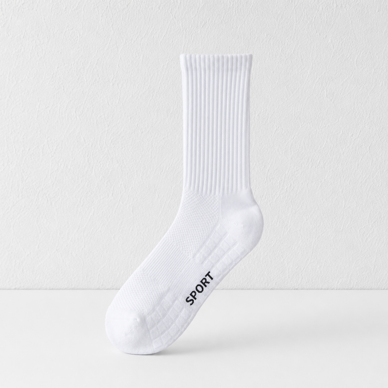 CouldNook Men Cushioned Ribbed Crew Socks - Everyday Comfort Accent