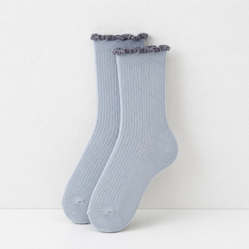 CouldNook Cozy Ruffle Ribbed Ankle Socks - Soft Sneaker Accent