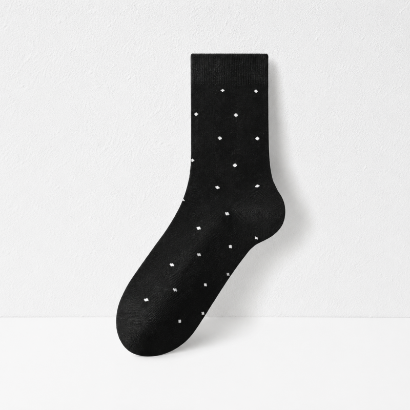 CouldNook Combed Cotton Dot Crew Socks - Everyday Pair