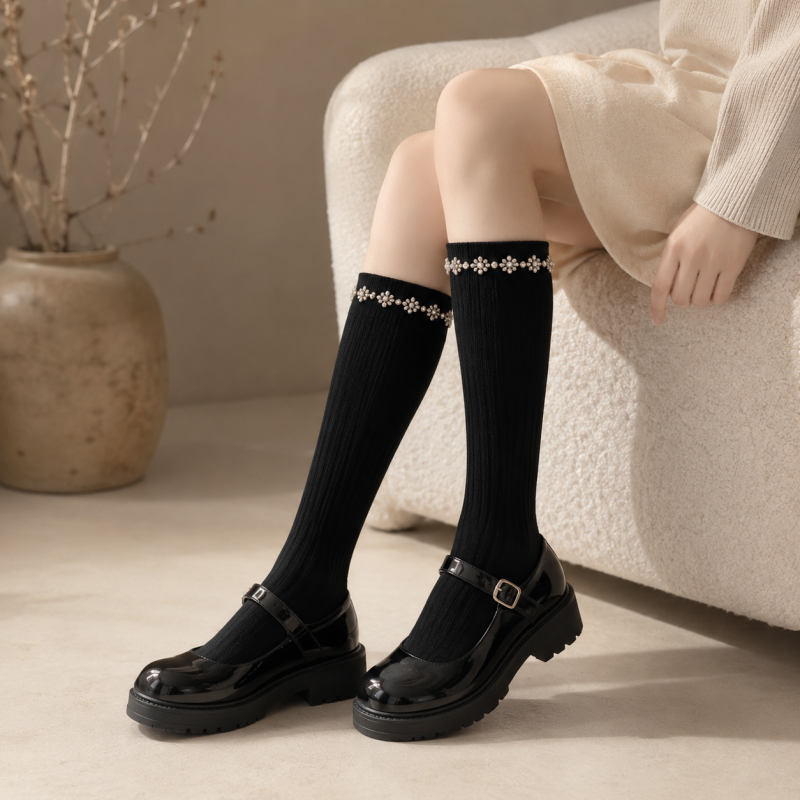 CouldNook Cozy Knee High Ribbed Socks - Everyday Layering Accent