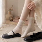 CouldNook Scallop Lace Trim Ankle Socks - Soft Shoe Accent