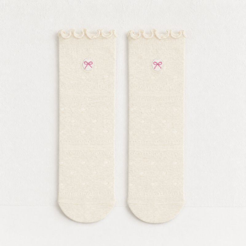 CouldNook Openwork Bow Ankle Socks - Everyday Shoe Accent