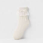 CouldNook Sheer Bow Ruffle Ankle Socks - Soft Shoe Accent