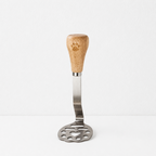CouldNook Wood Handle 304 Stainless Steel Potato Masher - Kitchen Prep Tool