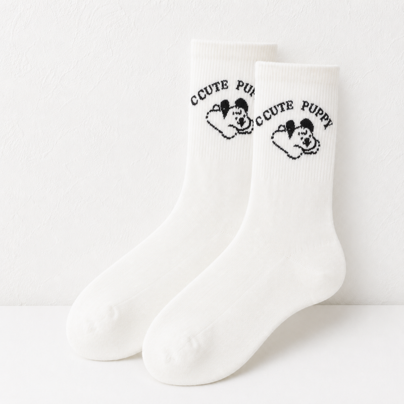 CouldNook Cozy Ribbed Pattern Crew Socks - Everyday Outfit Accent