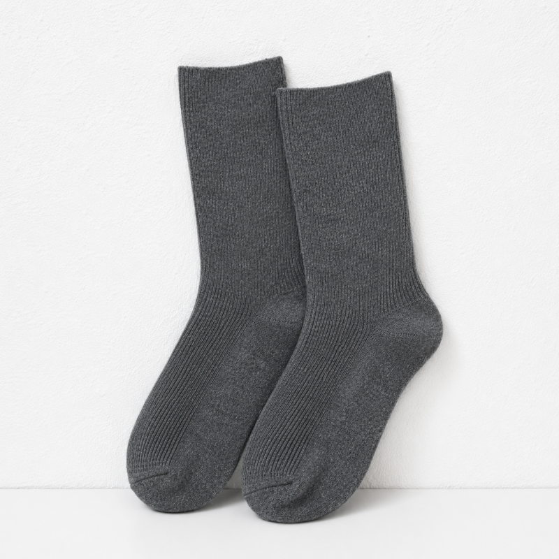 CouldNook Cozy Vertical Rib Crew Socks - Warm Everyday Accent