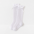 CouldNook Cozy Lace-Up Openwork Mid-Calf Socks - Dress Shoe Accent