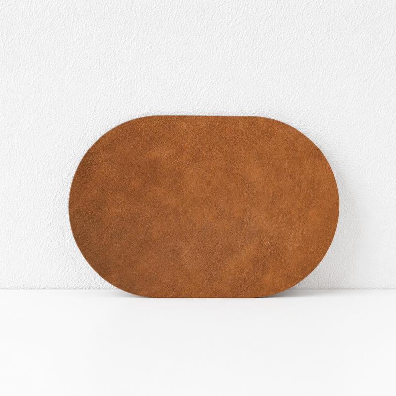 CouldNook Oval PU Leather Placemat- Waterproof Table Mat