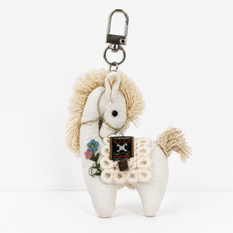 CouldNook Cotton Horse Fabric Pendant - Aesthetic Artisan Bag Charm