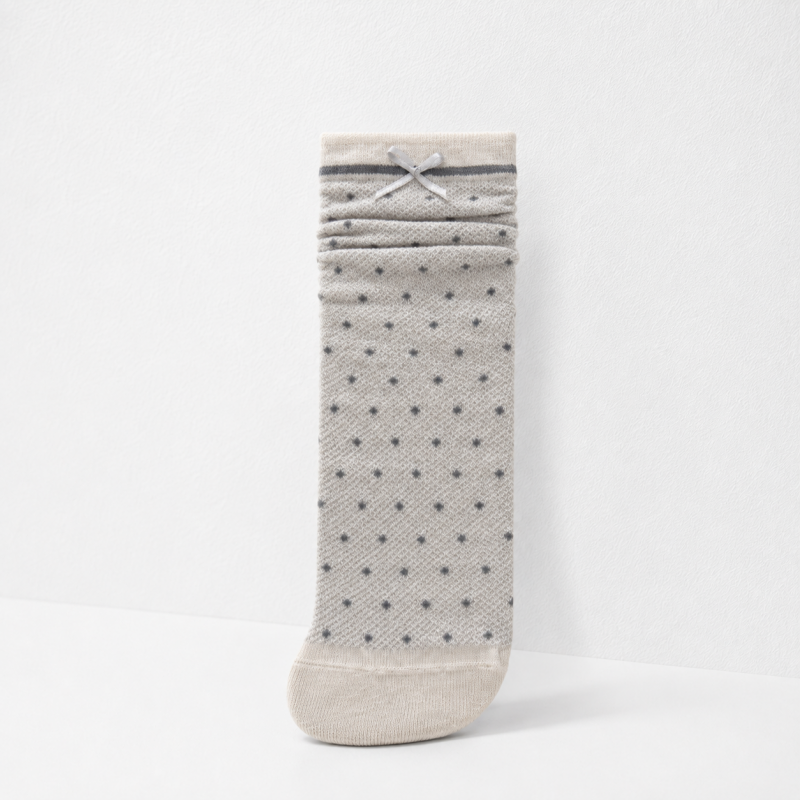 CouldNook Cozy Dot Bow Crew Socks - Layered Dress Accent