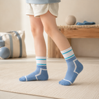CouldNook Children Stripe Pattern Kids Crew Socks - Everyday Drawer Accent