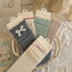 CouldNook Cozy Bow Cuff Crew Socks - Gentle Shoe Accent
