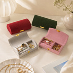 CouldNook Velvet Mini Travel Jewelry Box - Small Travel Organizer
