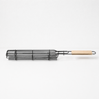 CouldNook Wooden Handle Stainless Steel BBQ Grill Baskets - Barbecue Cooking Tool