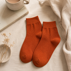 CouldNook Cozy Solid Mid Crew Socks - Soft Everyday Basic