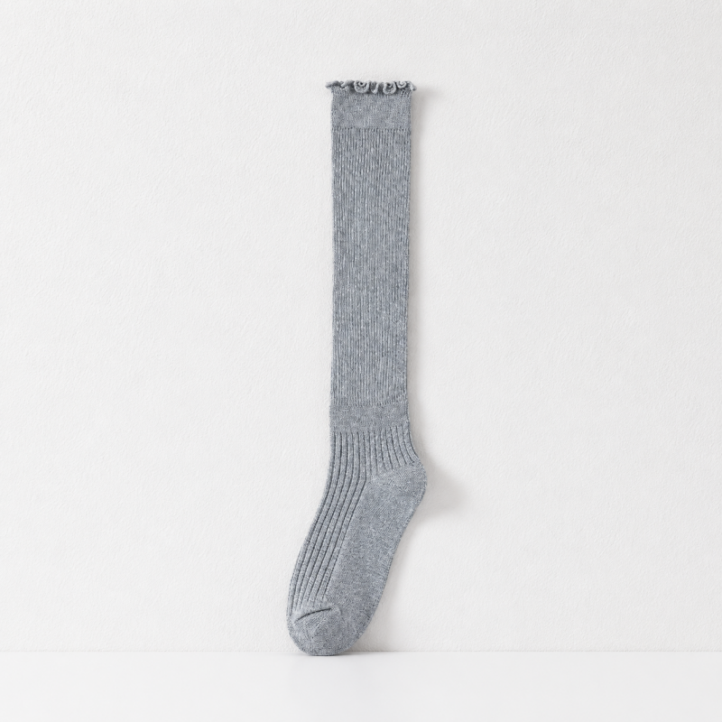 CouldNook Layered Ribbed Slouch Crew Socks - Cozy Shoe Accent