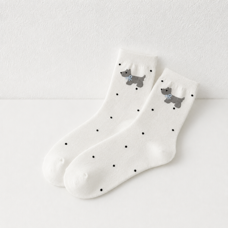 CouldNook Cozy Mixed Detail Crew Socks - Giftable Drawer Accent