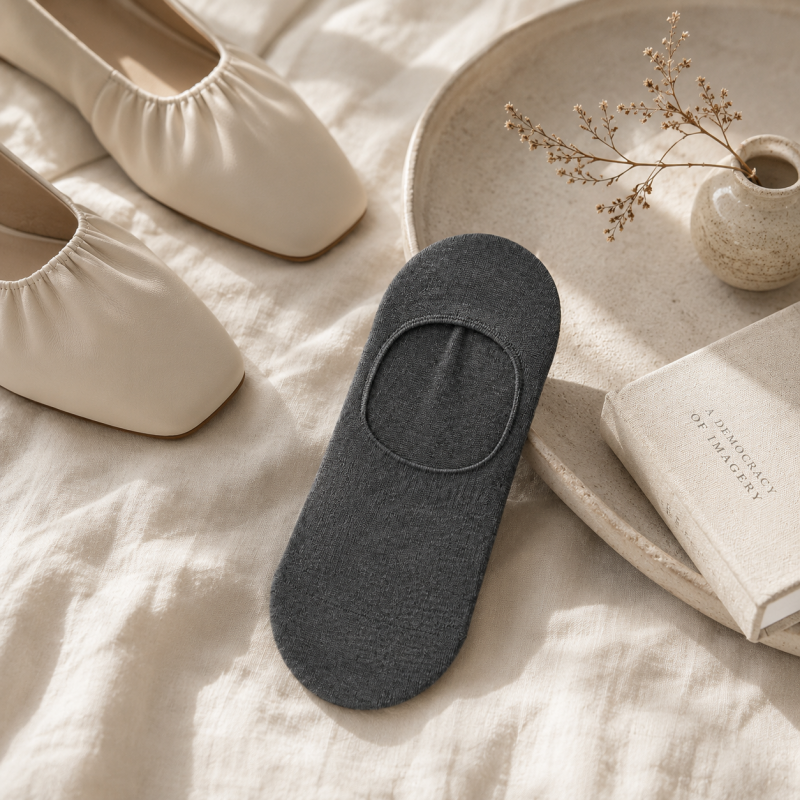 CouldNook Cozy Solid No-Show Boat Socks - Everyday Drawer Basic