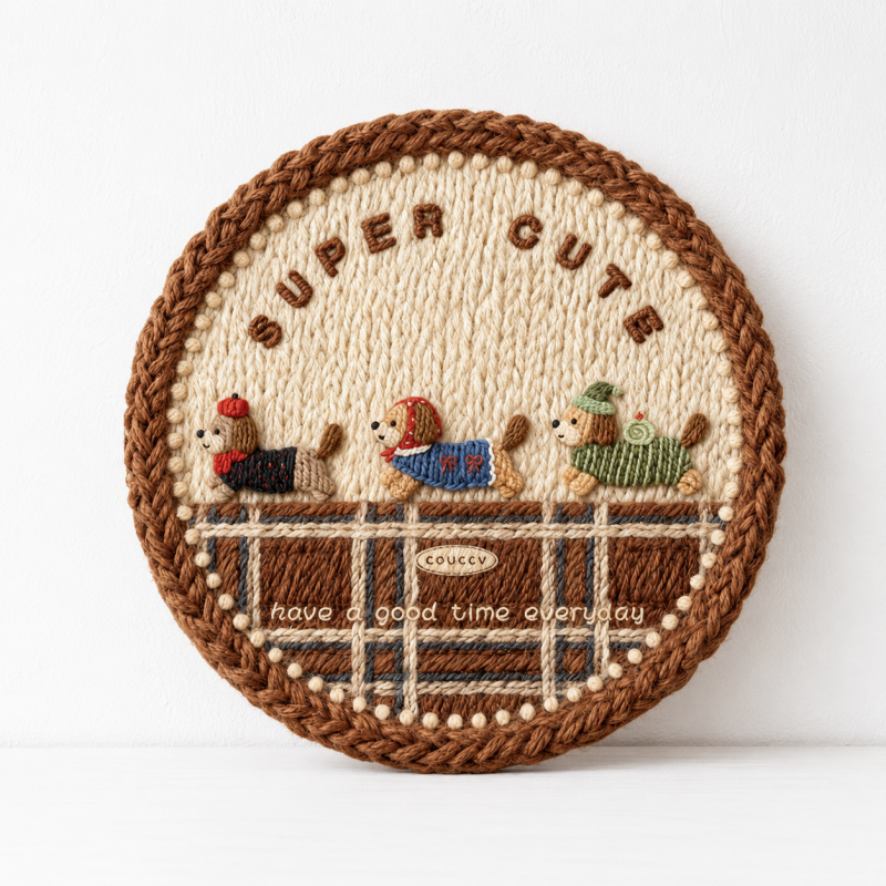 CouldNook Woven Texture Heat Resistant Coaster - Soft Home Textile