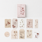 CouldNook Letterpress Relief Stickers - Aesthetic Botanical Decor