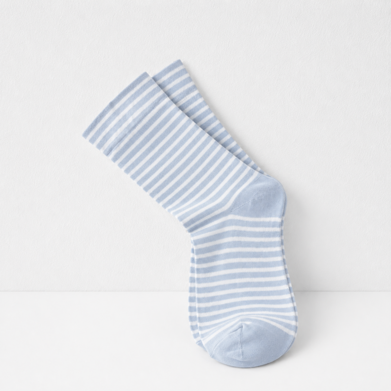 CouldNook Cozy Fine Stripe Crew Socks - Everyday Lounge Accent