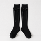 CouldNook Side Lace Up Knee Socks - Dress Shoe Accent
