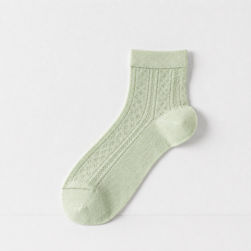 CouldNook Cozy Openwork Mesh Ankle Socks - Breathable Shoe Accent