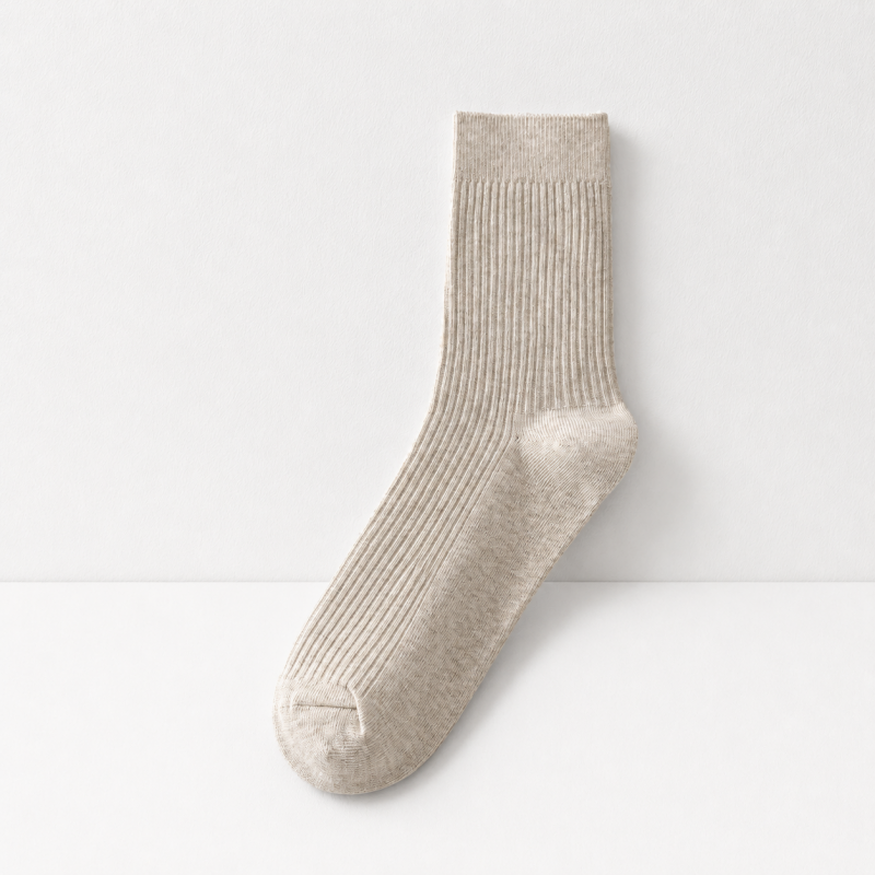 CouldNook Cozy Ribbed Crew Socks - Everyday Drawer Basic