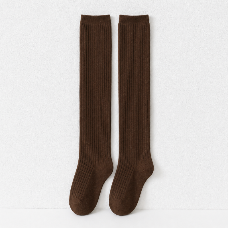 CouldNook Ribbed Over Knee Long Socks - Layered Outfit Accent