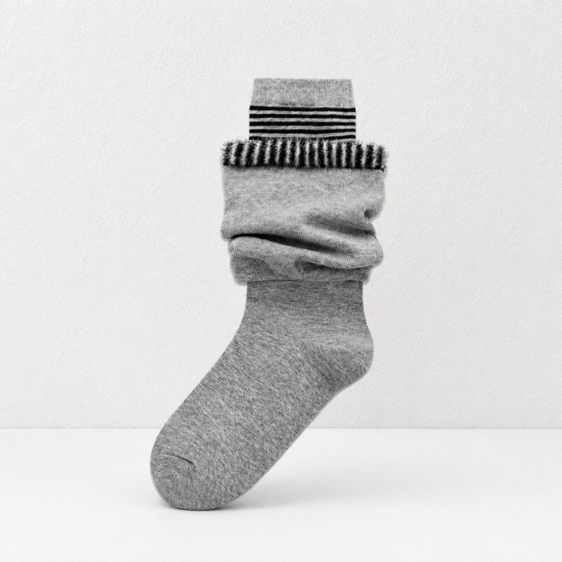 CouldNook Wide Stripe Crew Socks - Casual Wardrobe Accent