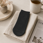 CouldNook Cozy Solid Ribbed Knit Ankle Socks - Everyday Drawer Basic
