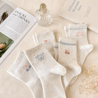 CouldNook Cozy Tiny Motif Crew Socks - Sweet Drawer Accent