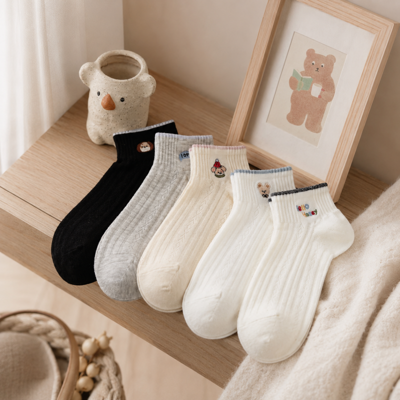 CouldNook Cozy Character Ankle Socks - Everyday Shoe Accent