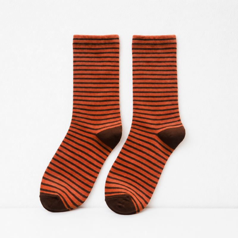 CouldNook Cozy Striped Crew Socks - Layered Outfit Accent