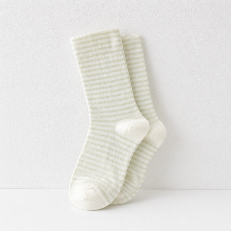 CouldNook Soft Stripe Crew Socks - Cozy Drawer Pair