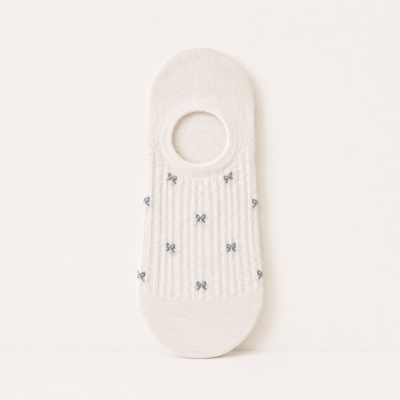 CouldNook Cozy Star Motif No-Show Socks - Low-Cut Shoe Accent