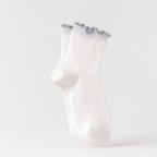 CouldNook Cozy Ruffle Ribbed Ankle Socks - Soft Sneaker Accent