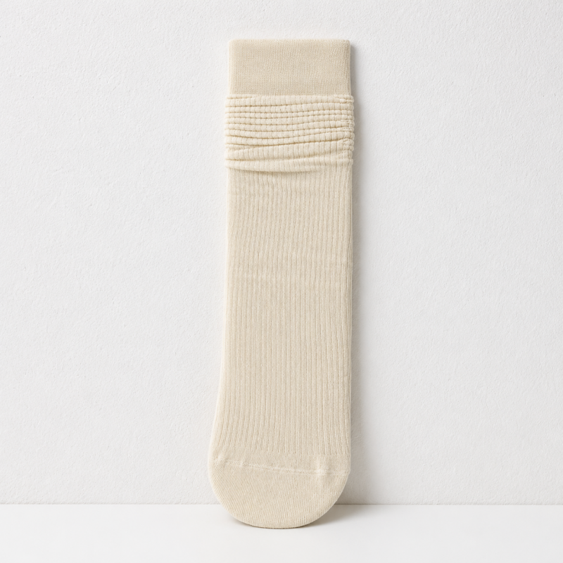 CouldNook Cozy Solid Ribbed Crew Socks - Everyday Lounge Accent