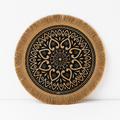 CouldNook Round Jute Woven Placemat - Fringed Tassel Table Pad