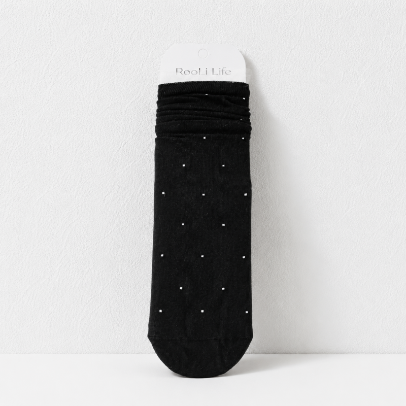 CouldNook Cozy Dot Pattern Crew Socks - Everyday Drawer Accent