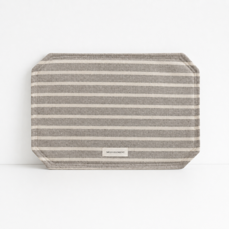 CouldNook Striped Linen Placemat - Aesthetic Fabric Table Mat