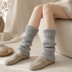 CouldNook Cozy Ribbed Slouch Crew Socks - Everyday Home Accent