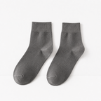 CouldNook Cozy Solid Mid Crew Socks - Soft Everyday Basic