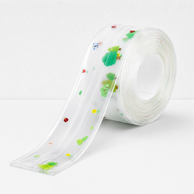 CouldNook Double Fold PVC Waterproof Caulk Strip - Kitchen Bath Sealing Strip
