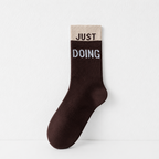 CouldNook Cozy Letter Sport Crew Socks - Everyday Sneaker Accent