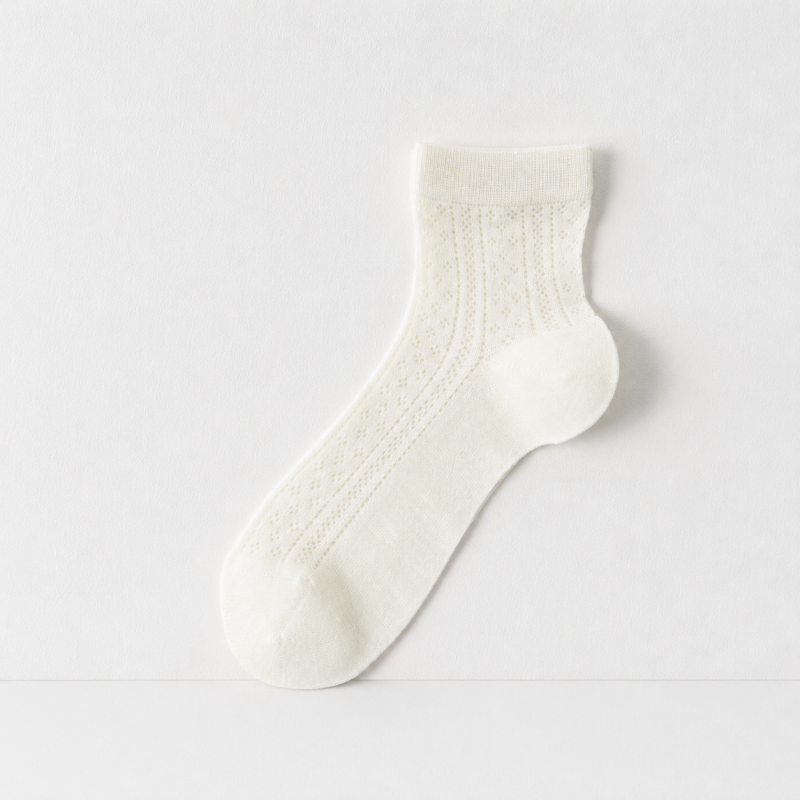 CouldNook Cozy Openwork Mesh Ankle Socks - Breathable Shoe Accent