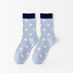 CouldNook Cozy Polka Dot Sheer Crew Socks - Soft Statement Accent